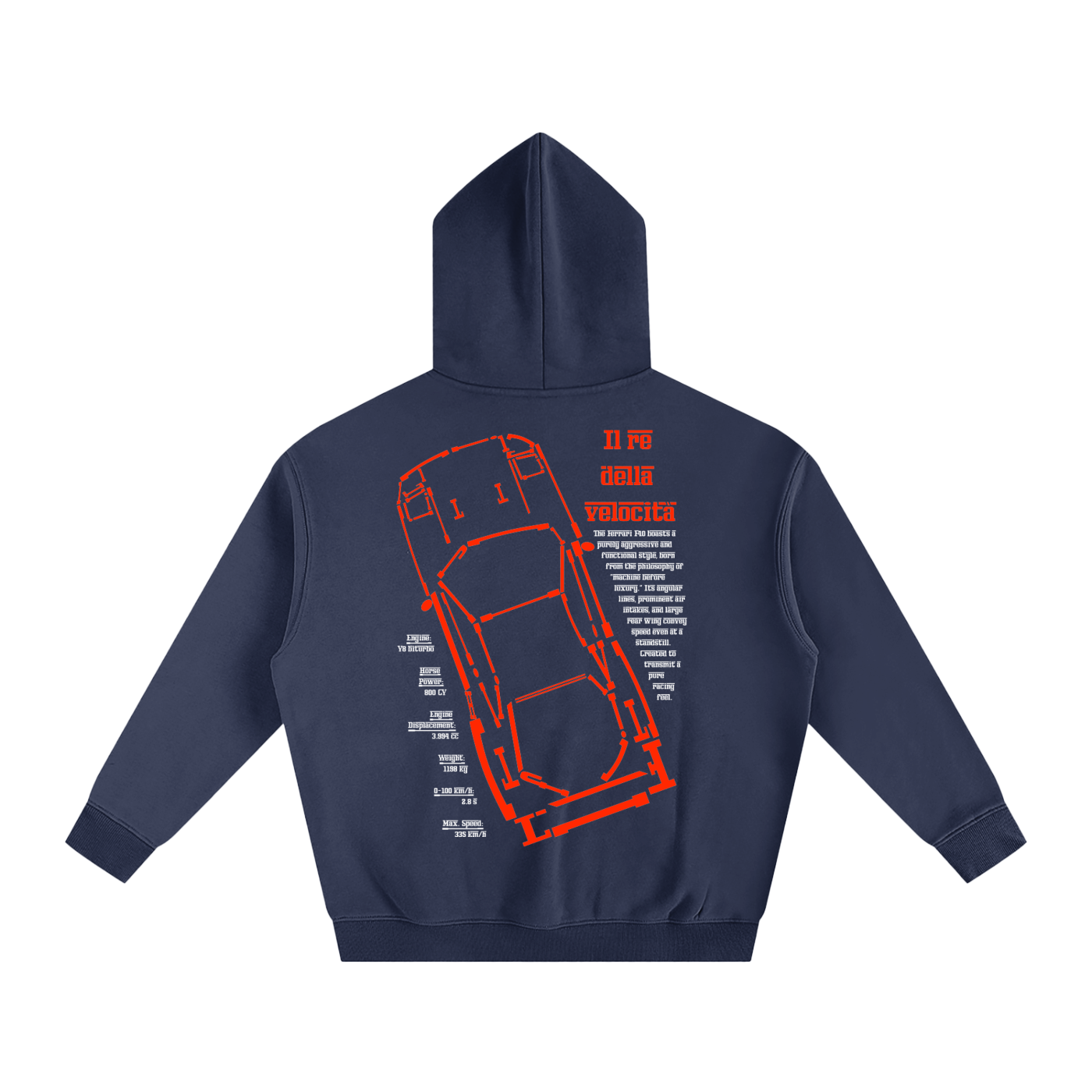 Il re della velocitá Hoodie